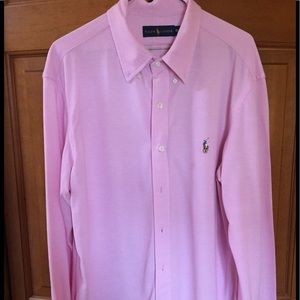 Men’s pink long sleeve Ralph Lauren shirt